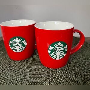 Starbucks Mugs 2021 Red 12 fl. Oz. Set of 2